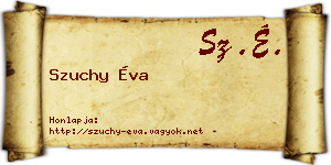 Szuchy Éva névjegykártya