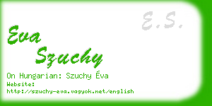 eva szuchy business card