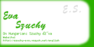 eva szuchy business card